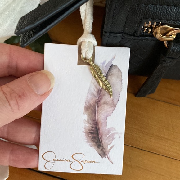 Jessica Simpson Faux Snakeskin Wallet & Card Case, Black - Picture 10 of 16